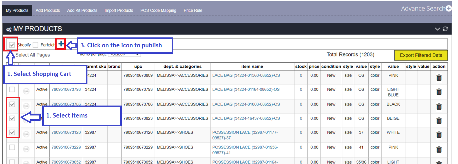 Publish Items