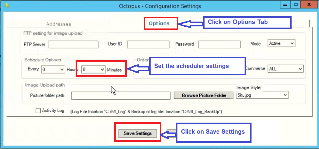 Options Tab