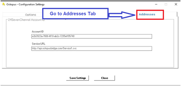 address tab