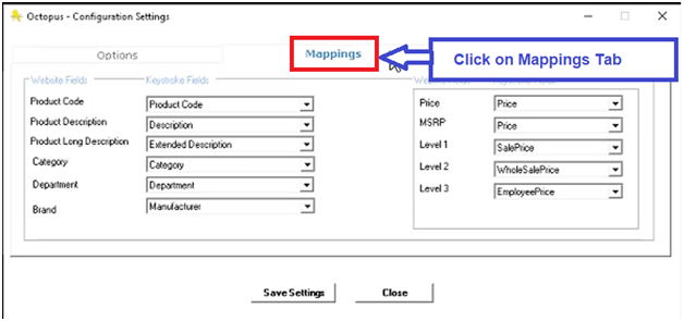 mapping tab